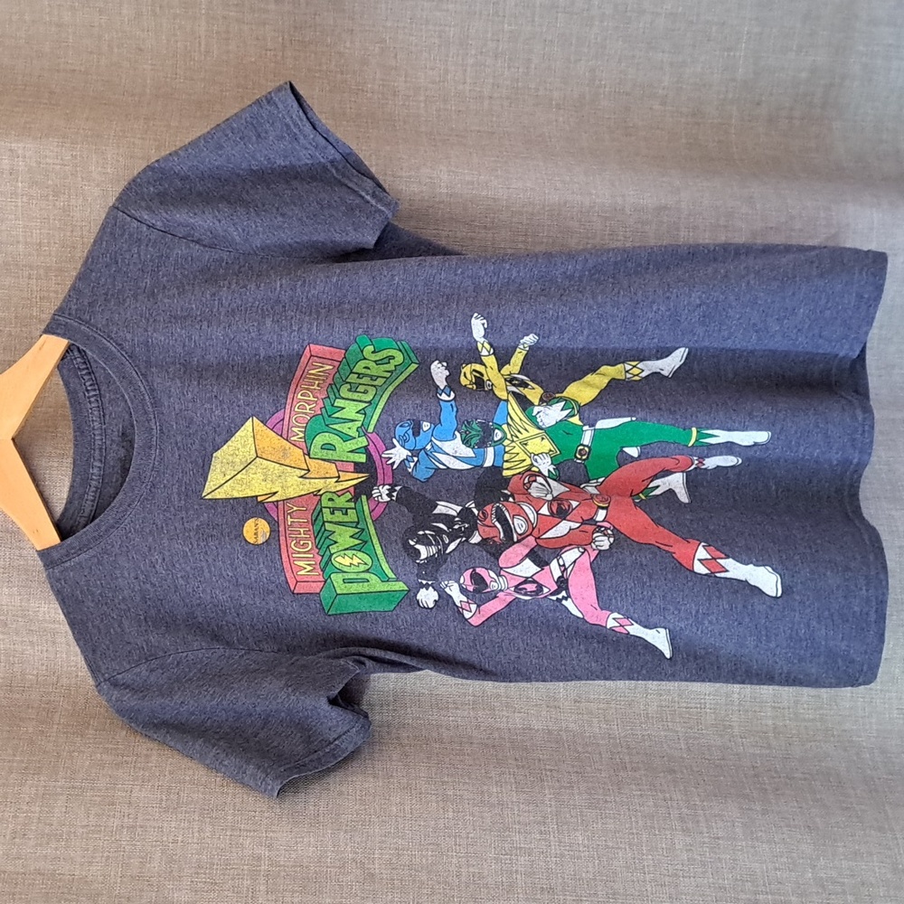2017 Saban's Vintage Retro style Mighty Morphin Power Rangers T-Shirt Men Small
